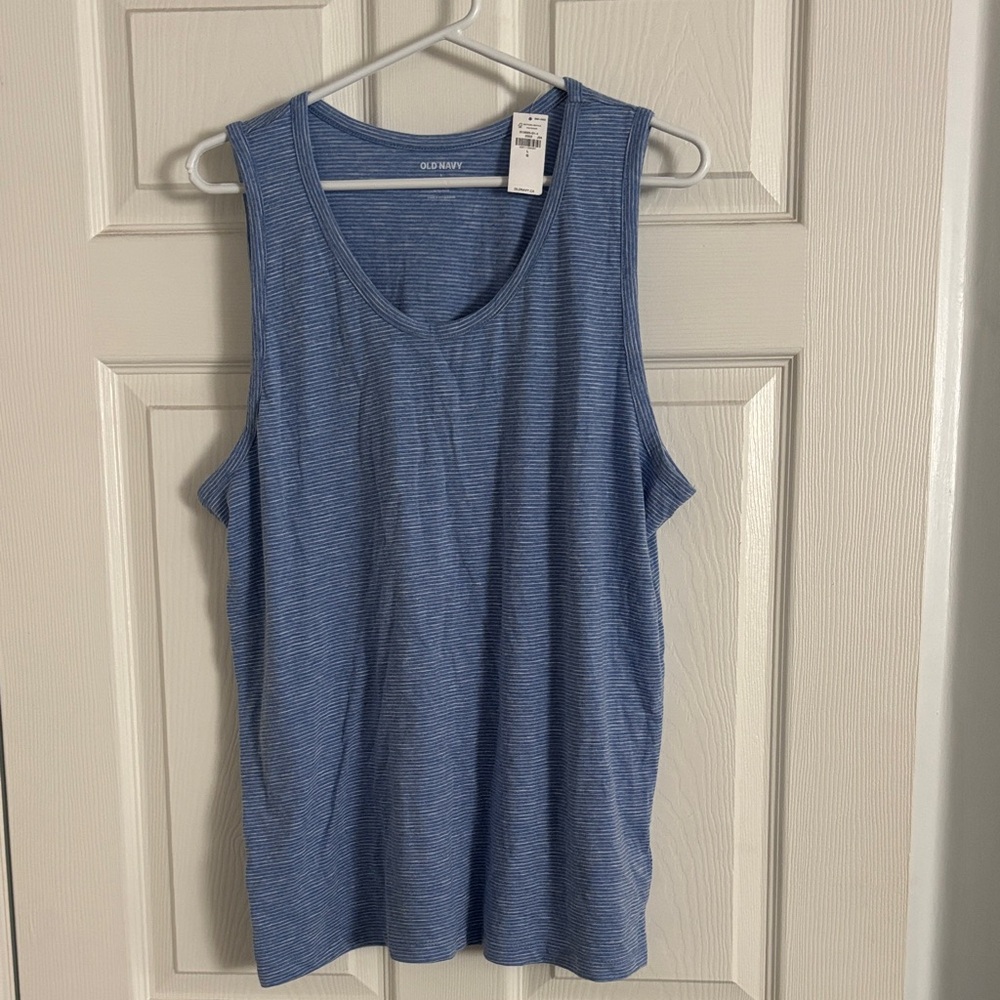 Old Navy Striped Blue Tank Top